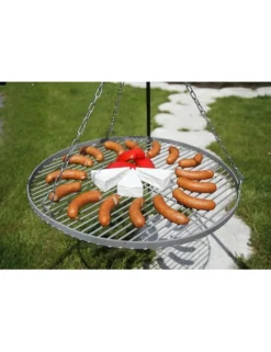 FARM COOK - Grille ronde à suspendre pour brasero en acier-ø 60cm-acier inoxydable---acier inoxydable