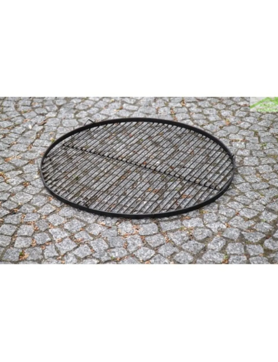 FARM COOK - Grille ronde à suspendre pour brasero en acier-ø 90cm-acier noir sablé---acier noir sablé