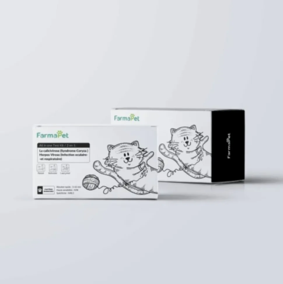 FARMAPET - Test rapide 3 en 1 détection maladie digestives du chat - farmapet 10 tests