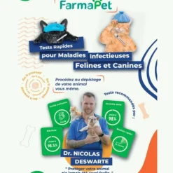 FARMAPET - Test rapide 3 en 1 détection maladie digestives du chat - farmapet 10 tests