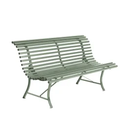 FERMOB - Banc de jardin Louisiane vert cactus en acier - 150x72x80 cm