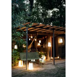 FERMOB - Banc de jardin Louisiane vert cactus en acier - 150x72x80 cm