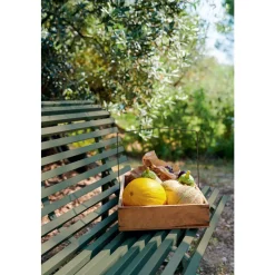 FERMOB - Banc de jardin Louisiane vert cactus en acier - 150x72x80 cm