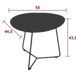 FERMOB - Table basse Cocotte gris romarin