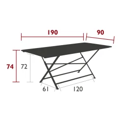 FERMOB - table cargo 190x90 cactus