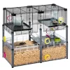 Ferplast - cage hamster - cage souris - cage hamster grande - grillage métallique - avec accessoires - modulaire - multipla