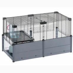 Ferplast - cage hamster - cage souris - cage hamster grande - grillage métallique - avec accessoires - modulaire - multipla