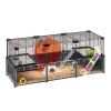 Ferplast - cage hamster - cage souris - cage hamster grande - grillage métallique - avec accessoires - modulaire - multipla