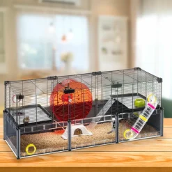 Ferplast - cage hamster - cage souris - cage hamster grande - grillage métallique - avec accessoires - modulaire - multipla