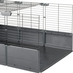 FERPLAST - Cage modulable ouverte pour cochons d'inde multipla open, en grillage métallique et plastique recyclé