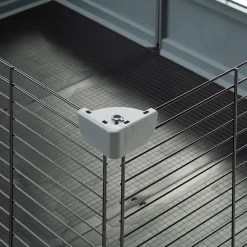 FERPLAST - Cage modulable ouverte pour cochons d'inde multipla open, en grillage métallique et plastique recyclé