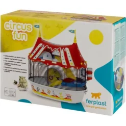 FERPLAST - Cage pour hamster circus fun 49,5*34*42,5 cm - rouge -
