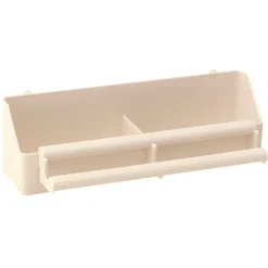 FERPLAST - Mangeoire plastique pour oiseaux beige 21x8,5x6,5cm
