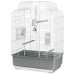 Ferplast cage à oiseaux gala grande cage pour oiseaux, perruches, perroquets, toui, calopsittes, en métal, accessoires inclus