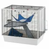 Ferplast cage confortable pour fûrets et rats furat, strucutre à plusieurs niveaux avec accessoires inclus, angles renforcés,