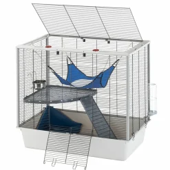 Ferplast cage confortable pour fûrets et rats furat, strucutre à plusieurs niveaux avec accessoires inclus, angles renforcés,