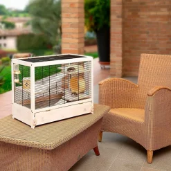 Ferplast cage en bois fsc pour hamsters hamsterville, souris et petits rongeurs, structure sur plusieurs niveaux, accessoires