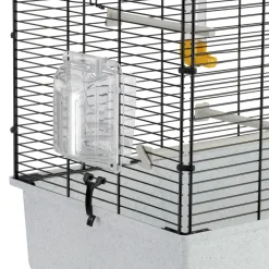 Ferplast cage oiseau piano 4, cage canari oiseaux, avec mangeoires, abreuvoir pour oiseaux, 59 x 33 x h 55 cm, avec accessoires,