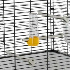 Ferplast cage oiseau piano 4, cage canari oiseaux, avec mangeoires, abreuvoir pour oiseaux, 59 x 33 x h 55 cm, avec accessoires,