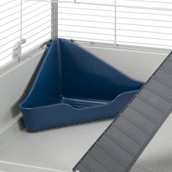 Ferplast cage pour fûrets furet tower, structure verticale sur plusieurs étages, roues et accessoires inclus, métal vernis gris et