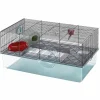 Ferplast cage pour hamsters favola, maisonnette pour petits rongeurs, plastique robuste et métal, 2 étages, accessoires inclus