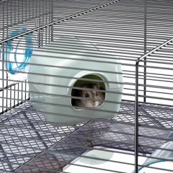 Ferplast cage pour hamsters favola, maisonnette pour petits rongeurs, plastique robuste et métal, 2 étages, accessoires inclus