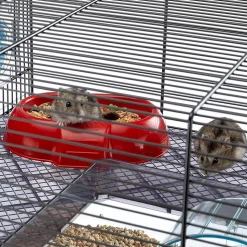 Ferplast cage pour hamsters favola, maisonnette pour petits rongeurs, plastique robuste et métal, 2 étages, accessoires inclus