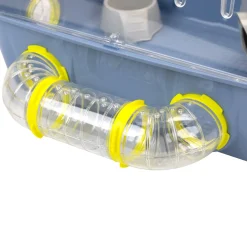 Ferplast cage pour hamsters combi 2, habitat pour petits rongeurs, plastique robuste, toit avec grille qui s'ouvre, tunnel et