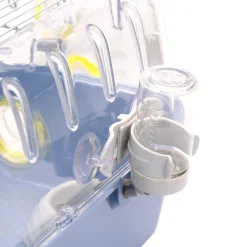 Ferplast cage pour hamsters combi 2, habitat pour petits rongeurs, plastique robuste, toit avec grille qui s'ouvre, tunnel et