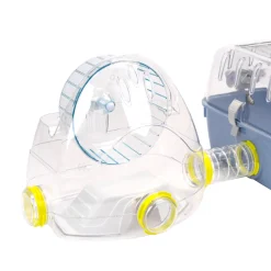 Ferplast cage pour hamsters combi 2, habitat pour petits rongeurs, plastique robuste, toit avec grille qui s'ouvre, tunnel et