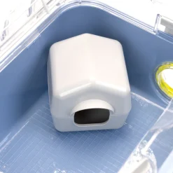 Ferplast cage pour hamsters combi 2, habitat pour petits rongeurs, plastique robuste, toit avec grille qui s'ouvre, tunnel et