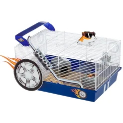 Ferplast cage pour hamsters dragster, maisonnette pour petits rongeurs, environnement dragster, plastique robuste et métal,