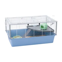Ferplast cage pour rongeurs criceti 80 pour hamsters, en métal, accessoires inclus : mangeoire, abreuvoir, maison, roue, étagère,