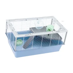 Ferplast cage pour rongeurs criceti 80 pour hamsters, en métal, accessoires inclus : mangeoire, abreuvoir, maison, roue, étagère,