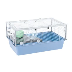Ferplast cage pour rongeurs criceti 80 pour hamsters, en métal, accessoires inclus : mangeoire, abreuvoir, maison, roue, étagère,
