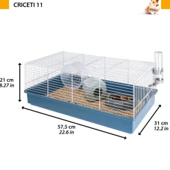 Ferplast cage pour rongeurs criceti 11 pour hamsters, en métal, accessoires inclus : mangeoire, abreuvoir, maison, roue.