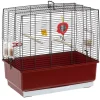 Ferplast cage rectangulaire pour oiseaux exotiques et canaris rekord 3, livrée avec accessoires et mangeoire tournante, métal