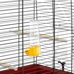Ferplast cage rectangulaire pour oiseaux exotiques et canaris rekord 3, livrée avec accessoires et mangeoire tournante, métal