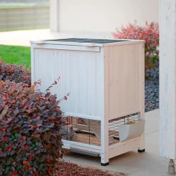 Ferplast clapier d'intérieur cottage mini, cochons d'inde, bois fsc, structure à 2 étages, accessoires inclus