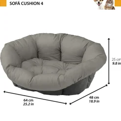 Ferplast coussin pour panier chien et chat sofa' 4, en coton, matelas coussin rembourré pour lit pour chien et chat d'intérieur,