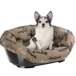 Ferplast coussin pour panier chien et chat sofa' 4, en coton, matelas coussin rembourré pour lit pour chien et chat d'intérieur,