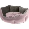 Ferplast divan pour chats et chiens queen 60 con coussin, couchage rembourré pour animaux, double-face, velours doux, lavable,