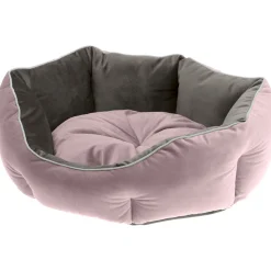 Ferplast divan pour chats et chiens queen 60 con coussin, couchage rembourré pour animaux, double-face, velours doux, lavable,