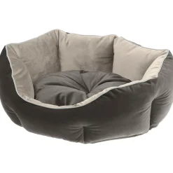 Ferplast divan pour chats et chiens queen 50 con coussin, couchage rembourré pour animaux, double-face, velours doux, lavable,