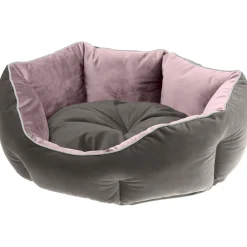 Ferplast divan pour chats et chiens queen 45 con coussin, couchage rembourré pour animaux, double-face, velours doux, lavable,