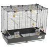 Ferplast grande cage pour canaris, perruches et oiseaux exotiques piano 6, avec mangeoires pivotantes et accessoires