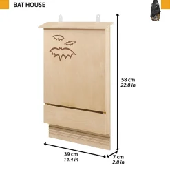 Ferplast maison pour chauve-souris bat house nid pour chauve-souris en bois fsc, protection contre les moustiques et insectes