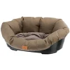 Ferplast panier chien et chat avec coussin sofa' 2 tweed lavable, lit pour chien et chat en plastique rembourré, corbeille en
