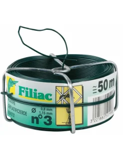 FILIAC - Fil galvanisé plastifie 1,15mm 50m vert n°3