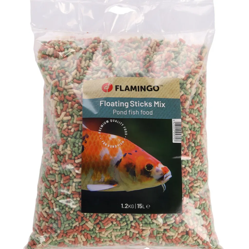 FLAMINGO - Nourriture poisson d'étang, sticks 15 litres, - 1,2 kg